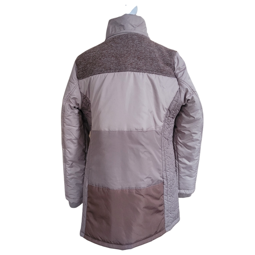 Like New Liz Claiborne Women's Mauve Quilted Jacket with Faux Fur Hood Size L - Picture 6 of 13